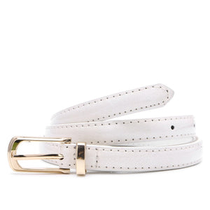 Candy Color Metal Buckle Thin Casual Belt For Women