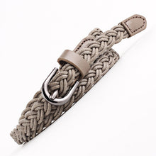 Load image into Gallery viewer, Fashion Womens Vivid Braided Casual PU Leather Narrow Thin Buckle Strap Waist Belt