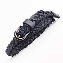 Load image into Gallery viewer, Fashion Womens Vivid Braided Casual PU Leather Narrow Thin Buckle Strap Waist Belt