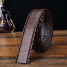 Load image into Gallery viewer, Automatic Buckle Ratchet Belts Comfort Click Leather Belt Male