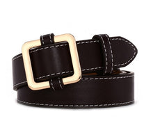 Load image into Gallery viewer, Female deduction side gold buckle jeans wild belts