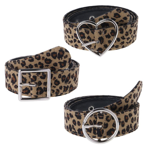 New Woman Lady Leopard Print Dress Strap Waist Belts