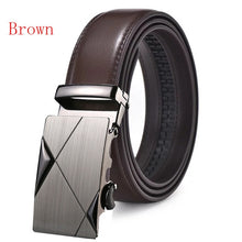 Load image into Gallery viewer, Automatic Buckle Ratchet Belts Comfort Click Leather Belt Male