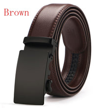 Load image into Gallery viewer, Automatic Buckle Ratchet Belts Comfort Click Leather Belt Male