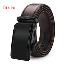 Load image into Gallery viewer, Automatic Buckle Ratchet Belts Comfort Click Leather Belt Male