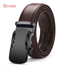 Load image into Gallery viewer, Automatic Buckle Ratchet Belts Comfort Click Leather Belt Male