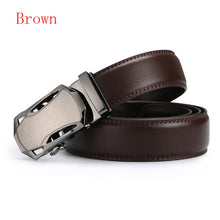 Load image into Gallery viewer, Automatic Buckle Ratchet Belts Comfort Click Leather Belt Male