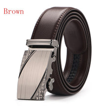 Load image into Gallery viewer, Automatic Buckle Ratchet Belts Comfort Click Leather Belt Male