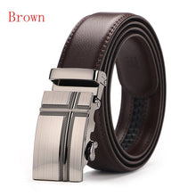 Load image into Gallery viewer, Automatic Buckle Ratchet Belts Comfort Click Leather Belt Male