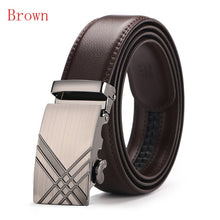 Load image into Gallery viewer, Automatic Buckle Ratchet Belts Comfort Click Leather Belt Male