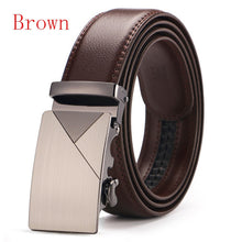 Load image into Gallery viewer, Automatic Buckle Ratchet Belts Comfort Click Leather Belt Male
