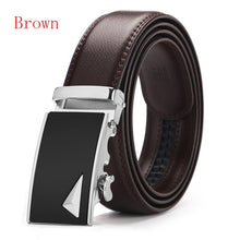 Load image into Gallery viewer, Automatic Buckle Ratchet Belts Comfort Click Leather Belt Male