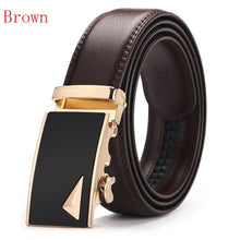 Load image into Gallery viewer, Automatic Buckle Ratchet Belts Comfort Click Leather Belt Male