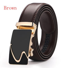 Load image into Gallery viewer, Automatic Buckle Ratchet Belts Comfort Click Leather Belt Male