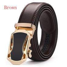 Load image into Gallery viewer, Automatic Buckle Ratchet Belts Comfort Click Leather Belt Male