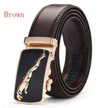 Load image into Gallery viewer, Automatic Buckle Ratchet Belts Comfort Click Leather Belt Male