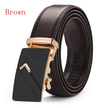 Load image into Gallery viewer, Automatic Buckle Ratchet Belts Comfort Click Leather Belt Male