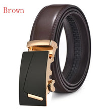 Load image into Gallery viewer, Automatic Buckle Ratchet Belts Comfort Click Leather Belt Male
