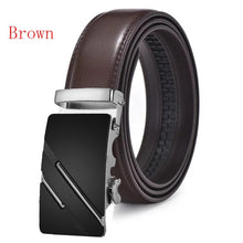 Load image into Gallery viewer, Automatic Buckle Ratchet Belts Comfort Click Leather Belt Male