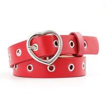 Load image into Gallery viewer, 2019 New Design Black Red Narrow Thin Pu Leather Belt