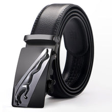Load image into Gallery viewer, Black Male Buckle Leather Belts