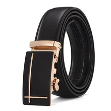 Load image into Gallery viewer, Black Male Buckle Leather Belts
