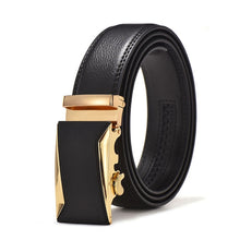 Load image into Gallery viewer, Black Male Buckle Leather Belts