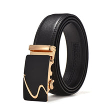Load image into Gallery viewer, Black Male Buckle Leather Belts