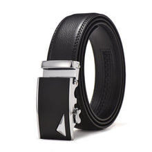 Load image into Gallery viewer, Black Male Buckle Leather Belts