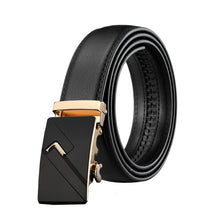 Load image into Gallery viewer, Black Male Buckle Leather Belts