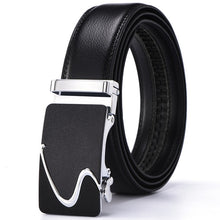 Load image into Gallery viewer, Black Male Buckle Leather Belts