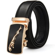 Load image into Gallery viewer, Black Male Buckle Leather Belts