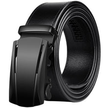 Load image into Gallery viewer, Black Male Buckle Leather Belts