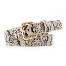 Load image into Gallery viewer, 105x2.3cm High Quality Female Pu Leather Snake Waist Belt